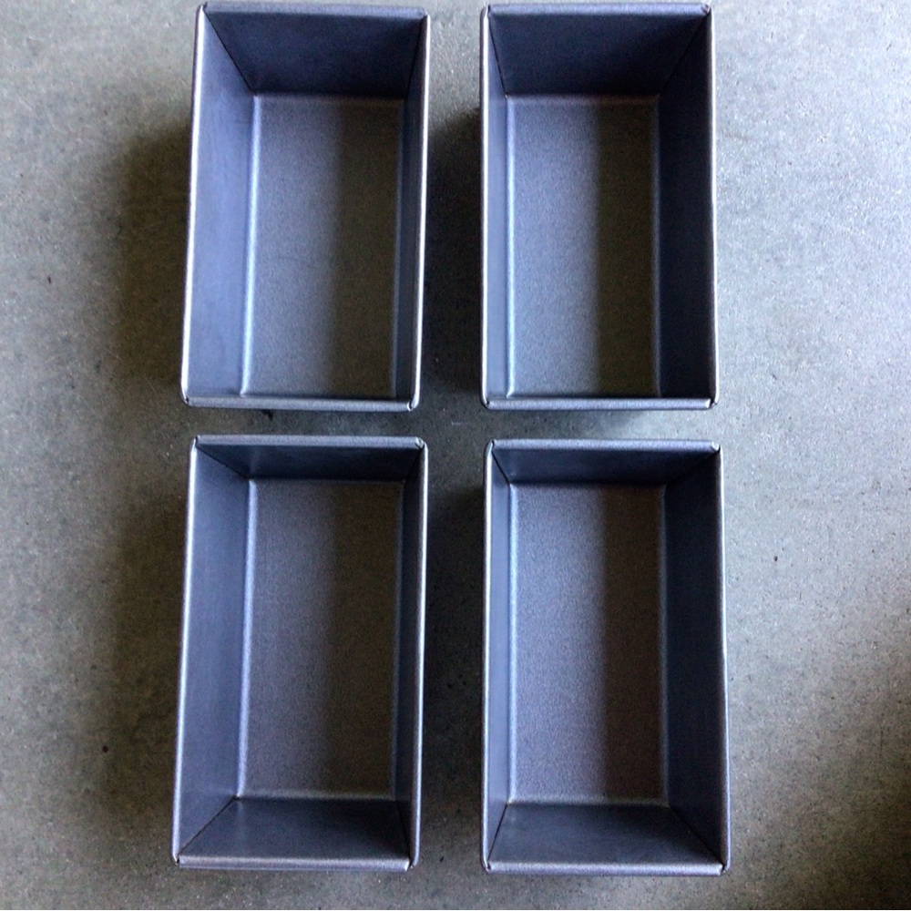 Set of 4 Mini Loaf Pans - Gray Nonstick Bakeware